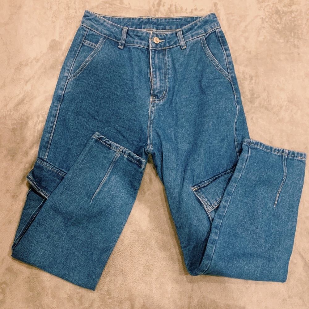 Blue cargo pants